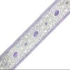 11 Yard Spool 1.37 inches Wide Lilac White Authentic Jacquard Ribbon Woven Embroidered Sewing Trim Decorative Fabric 35805 view 3