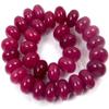 10x6mm Ruby Red Jade Rondelle Beads (30) from D&J view 1