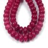 10x6mm Ruby Red Jade Rondelle Beads (30) from D&J view 2
