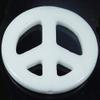 45mm White Agate Peace Sign Filigree Pendant Bead from D&J view 1