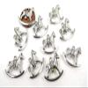 10 Antique Silver Pewter Rocking Horse Charms 20 x22mm from D&J view 2