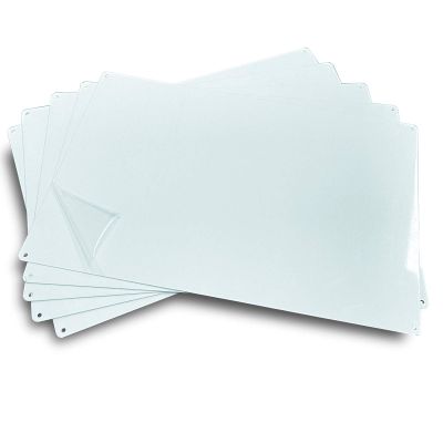 Ebamaz Aluminum Metal Signs Sublimation Blanks 200X300X0.65mm Nameplates for Heat Transfer Press UV Print 4 Drilled Holes 5PCS (Pearl White)
