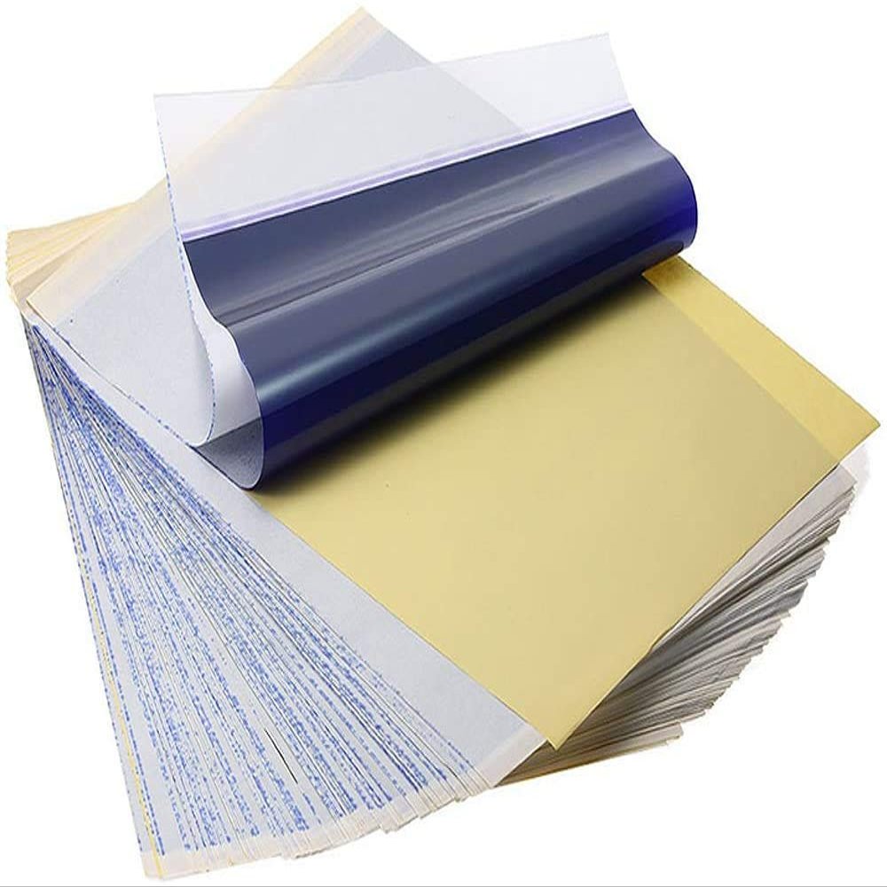 Tattoo Transfer Paper - Yesalwas 15 Sheets 4 Layers 8.5" X 11" Stencil Thermal for Tattooing Copy Carbon Tracing Paper Tattoo Supply Accessories