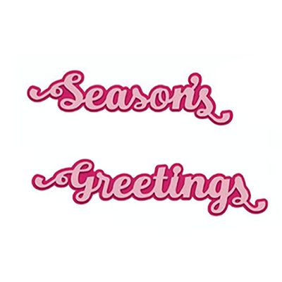 Season's Greetings Words Best Wishes Greeting Die-Cuts Metal Cutting Dies for DIY Scrapbooking Embossing Stencil Album Paper Craft Gift Card Home Decoration Card-Making