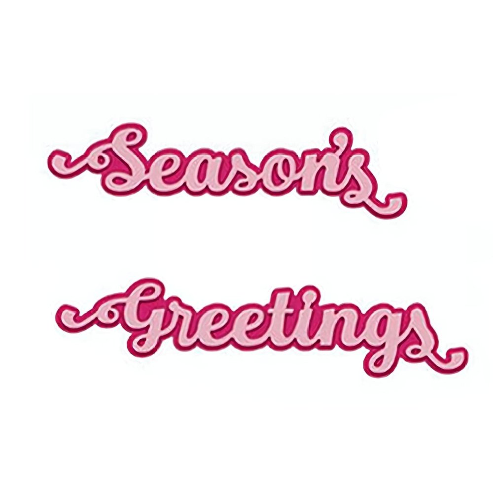 Season's Greetings Words Best Wishes Greeting Die-Cuts Metal Cutting Dies for DIY Scrapbooking Embossing Stencil Album Paper Craft Gift Card Home Decoration Card-Making