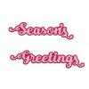 Season's Greetings Words Best Wishes Greeting Die-Cuts Metal Cutting Dies for DIY Scrapbooking Embossing Stencil Album Paper Craft Gift Card Home Decoration Card-Making view 1