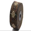 11 Yard Spool 1.37 inches Wide Brown Mediterranean Ribbon Jacquard Ribbon Jacquard Trim Fabric Wide Trims Craft Supplies Vintage Trim 35973 view 2