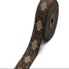 11 Yard Spool 1.37 inches Wide Brown Mediterranean Ribbon Jacquard Ribbon Jacquard Trim Fabric Wide Trims Craft Supplies Vintage Trim 35973 view 3