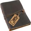 MOONSTER Leather Scrapbook & Photo Album Handcrafted Full Grain Buffalo Leather Scrapbook Keepsake Photo Book with Strap Vintage Gift Picture Album for Memories & Classic Photo Albums view 1