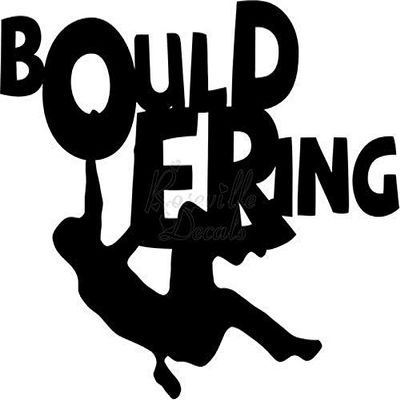 Roseville Decals Bouldering Rock Mountain Climbing Vinyl Decal Sticker for Home Office Decor Vehicle Window Sign Size- [6 inch] / [15 cm] Wide Color- Gloss White