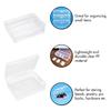 12 Pack 3.5x2.6x1.1 Inches Small Clear Plastic Box Storage Containers with Hinged Lid Rectangular for Organizing Small Parts, Office Supplies, Clips (12) view 3