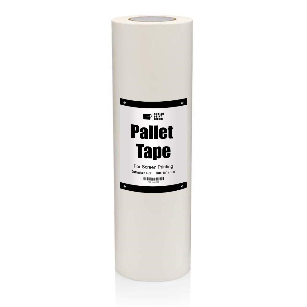 Ecotex Screen Printing Pallet Tape by Screen Print Direct (18" x 100 Yards) - Heavy Duty, No Residue, Water Resistant, Protects Screen Printing Surfaces from Inks