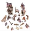 Fantasy Battle Systems Figure Wargames Terrain Village Ruins - Multi Level Tabletop War Game - 28mm Miniature Wargaming Roleplaying - 163 Piece Warhammer Battles Painted Model Scenery - BSTFWE013 view 3
