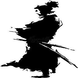 Roseville Decals Ninja Samurai Warrior Edo Japan Vinyl Decal Sticker for Home Office Decor Vehicle Window Sign Size- [8 inch] / [20 cm] Tall and Color- Gloss Black