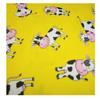 Cows- Tossed on Yellow Fabtic by the yard view 1