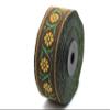 11 Yard Spool 1.37" Brown and Orange Daisy Blossom Jacquard Ribbon Trim Woven Border Embroidery Lace Tape DIY Craft Accessories Embellishment 35938 V4 view 2