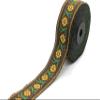 11 Yard Spool 1.37" Brown and Orange Daisy Blossom Jacquard Ribbon Trim Woven Border Embroidery Lace Tape DIY Craft Accessories Embellishment 35938 V4 view 3