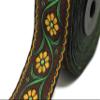 11 Yard Spool 1.37" Brown and Orange Daisy Blossom Jacquard Ribbon Trim Woven Border Embroidery Lace Tape DIY Craft Accessories Embellishment 35938 V4 view 4