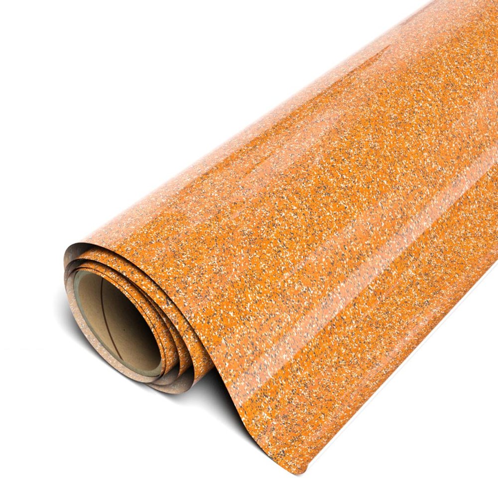 Siser Sparkle HTV 12"x25yd Roll - Smooth Glitter Heat Transfer Vinyl (Sunset Orange)