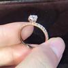 925 Sterling Silver Fashion 18k Rose Gold Bride Ring Round Cut Cubic Zirconia Anniversary Promise Rings CZ Classic Eternity Engagement Wedding Band Ring for Women (US Code 7) view 4
