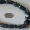 Beads, Composit Mosaic Reconstituted Gemstone Charcol Black Rectangle Beads 13x10mm - x10pcs view 1