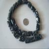 Beads, Composit Mosaic Reconstituted Gemstone Charcol Black Rectangle Beads 13x10mm - x10pcs view 2