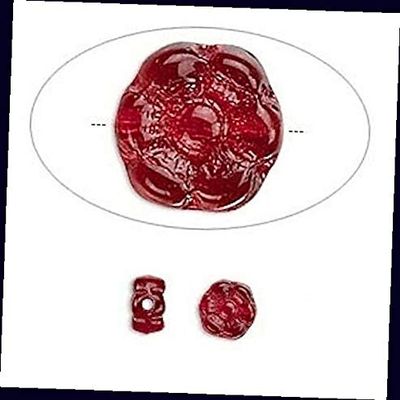 1 Strand Transparent Ruby Red Czech Pressed Glass 7x7x4mm Flower Beads for Jewelry Making Bracelets, Necklaces Supplies for DIY Crafts Beadwork