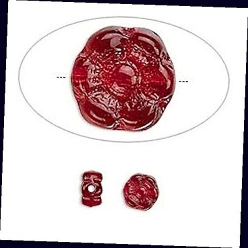 1 Strand Transparent Ruby Red Czech Pressed Glass 7x7x4mm Flower Beads for Jewelry Making Bracelets, Necklaces Supplies for DIY Crafts Beadwork