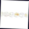 50 Ab Crystal Clear Czech Pressed Fire Polished Glass Beads for Jewelry Making Bracelets, Necklaces / 8mm Supplies for DIY Crafts Beadwork view 1