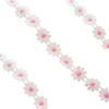 XZEN 15 Yards Daisy Flower Trim Embroidered Lace Ribbon Flower Applique for DIY Crafts Sewing Scrapbook Decor (Pink) view 1