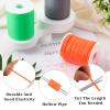 Pandahall 16.4 Yards 4mm Hollow Pipe Rubber Tubing Jewelry Cord with 2mm Hole PVC Tubular Synthetic Tube Thread for Bracelet Necklace Making OrangeRed view 2