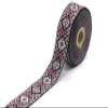 11 Yard Spool 1.37 inches Wide Poudre Geometric Ribbon Geometric Jacquard Trim Craft Supplies Vintage Trim Jacquard Ribbon 35975 view 3