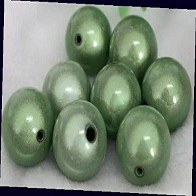 1 Strand Green Acrylic 10mm Japanese Round Miracle Beads for Jewelry Making Bracelets, Necklaces Supplies for DIY Crafts Beadwork