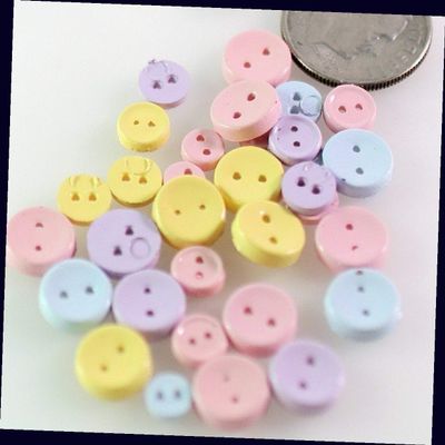 100 Acrylic Pastel Color Mini 5-8mm Button Mix Beads for Jewelry Making Bracelets, Necklaces Supplies for DIY Crafts Beadwork