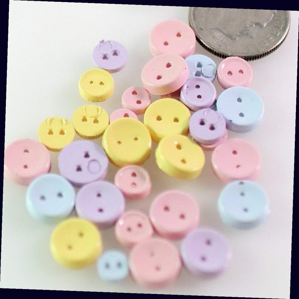 100 Acrylic Pastel Color Mini 5-8mm Button Mix Beads for Jewelry Making Bracelets, Necklaces Supplies for DIY Crafts Beadwork