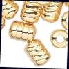 100 Gold Plated Brass 5x4mm Ribbed Corrugated Tube Beads for Jewelry Making Bracelets, Necklaces Supplies for DIY Crafts Beadwork view 1