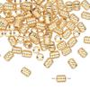 100 Gold Plated Brass 5x4mm Ribbed Corrugated Tube Beads for Jewelry Making Bracelets, Necklaces Supplies for DIY Crafts Beadwork view 3