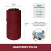 The Beadsmith Knot It Waxed Polyester Cord Raspberry Color 0.7mm Diameter Light Wax, 144 Meters (472 Feet) Per Spool Make Jewelry, Macrame, Friendship Bracelets and DIY Crafts view 4