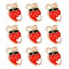 50 Pcs Strawberry Charms, Sweet Like Strawberry Shaped Mini Charms Pendant SiegYma DIY Making Necklace Bracelet Women Gift Fruit Accessories Decoration view 1