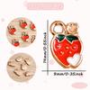 50 Pcs Strawberry Charms, Sweet Like Strawberry Shaped Mini Charms Pendant SiegYma DIY Making Necklace Bracelet Women Gift Fruit Accessories Decoration view 2