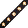 Beyond Trim Eyelet Twill Tape - 100% Cotton 1 Inch Nickel Metal Grommet Race Up Sewing Crafts DIY Black/Gold 50 Yards view 2
