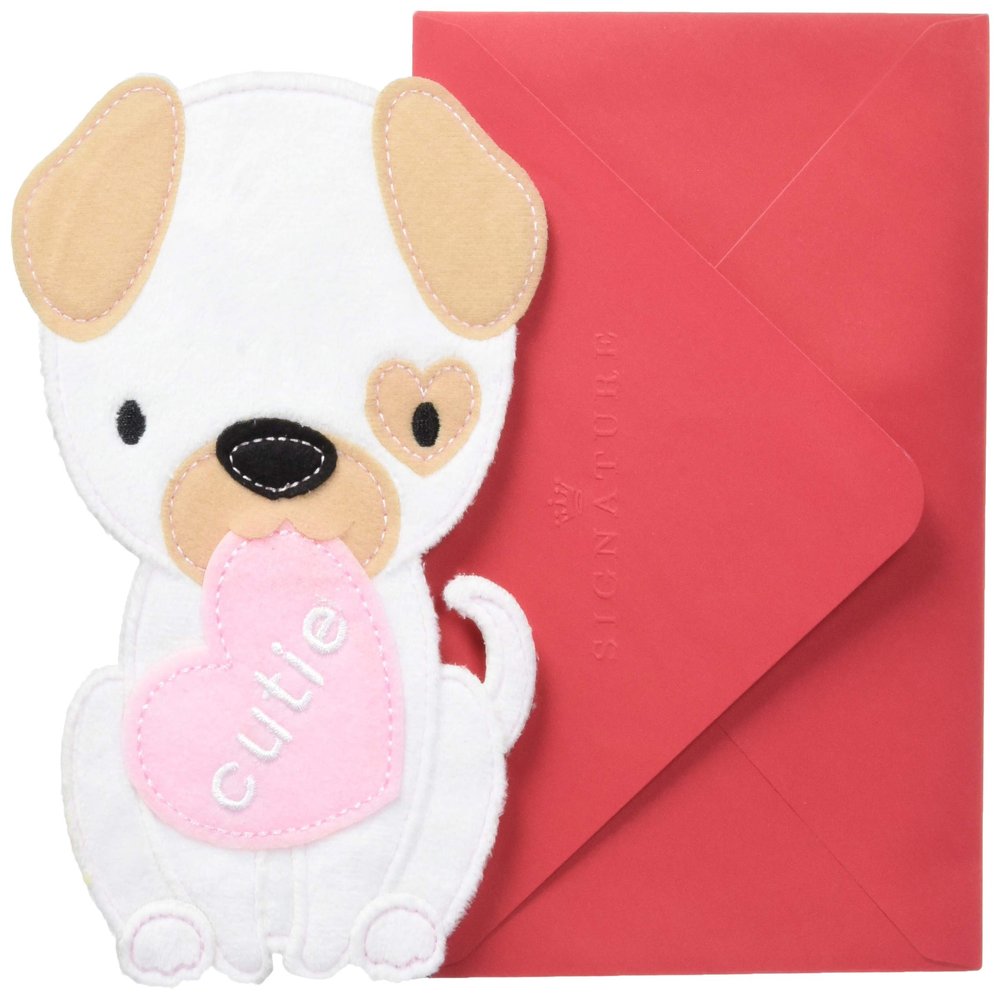 Hallmark Valentine's Day Dog w/ Heart Card
