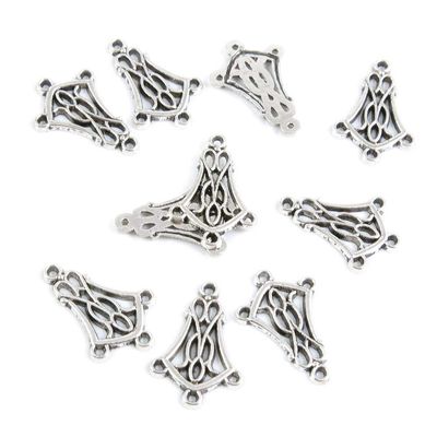 160 PCS Antique Silver Plated Jewelry Making Charms Supplies Crafting A7PY5D Ear Drop Connector End Separator Bars