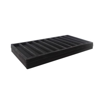 N'icePackaging - 10 Slot (1 3/16" x 6 3/4") Flocked Storage Tray Inserts - for Merchandise Jewelry & Organization