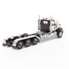 1:50 Scale Western Star 4900 SF Day Cab Tridem Tractor - Open Hood - Detroit Diesel Engine Cab - Black with White Accent - Transport Series | 1:50 Scale Diecast Collectible Model 71066 view 2