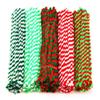 100 pcs 29.5cm(11.6inch) Christmas Striped Chenille Stems Pipe Cleaners,Pipe Cleaners Tinsel Chenille Stems for Creative Craft DIY Art Supplies Retro Christmas Candy Cane Crafting Projects view 2