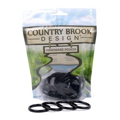 Country Brook Design - 1 1/4 Inch Black Powder Coated Welded Heavy O-Rings (Pack of 50)