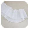 1pc 6.5cm Chiffon Pleated White Lace Trimming DIY Apparel Sewing & Fabric Lace Tape Black Pink Blue Green Red Purple Lace Ribbons (Color : WHITE) view 1