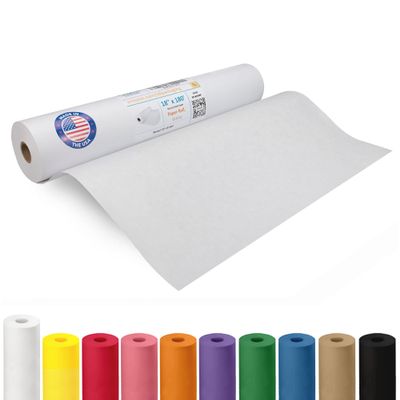 White Kraft Paper Roll 18" x 2160" (180 feet) - USA-Made Craft Paper for School & Art - White Wrapping Material for Gift Wrapping&Moving - High-Density Packaging Paper by IDL Packaging