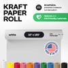 White Kraft Paper Roll 18" x 2160" (180 feet) - USA-Made Craft Paper for School & Art - White Wrapping Material for Gift Wrapping&Moving - High-Density Packaging Paper by IDL Packaging view 2